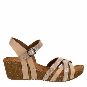 Bjorndal Lily Women's Wedge Sandal - Beige